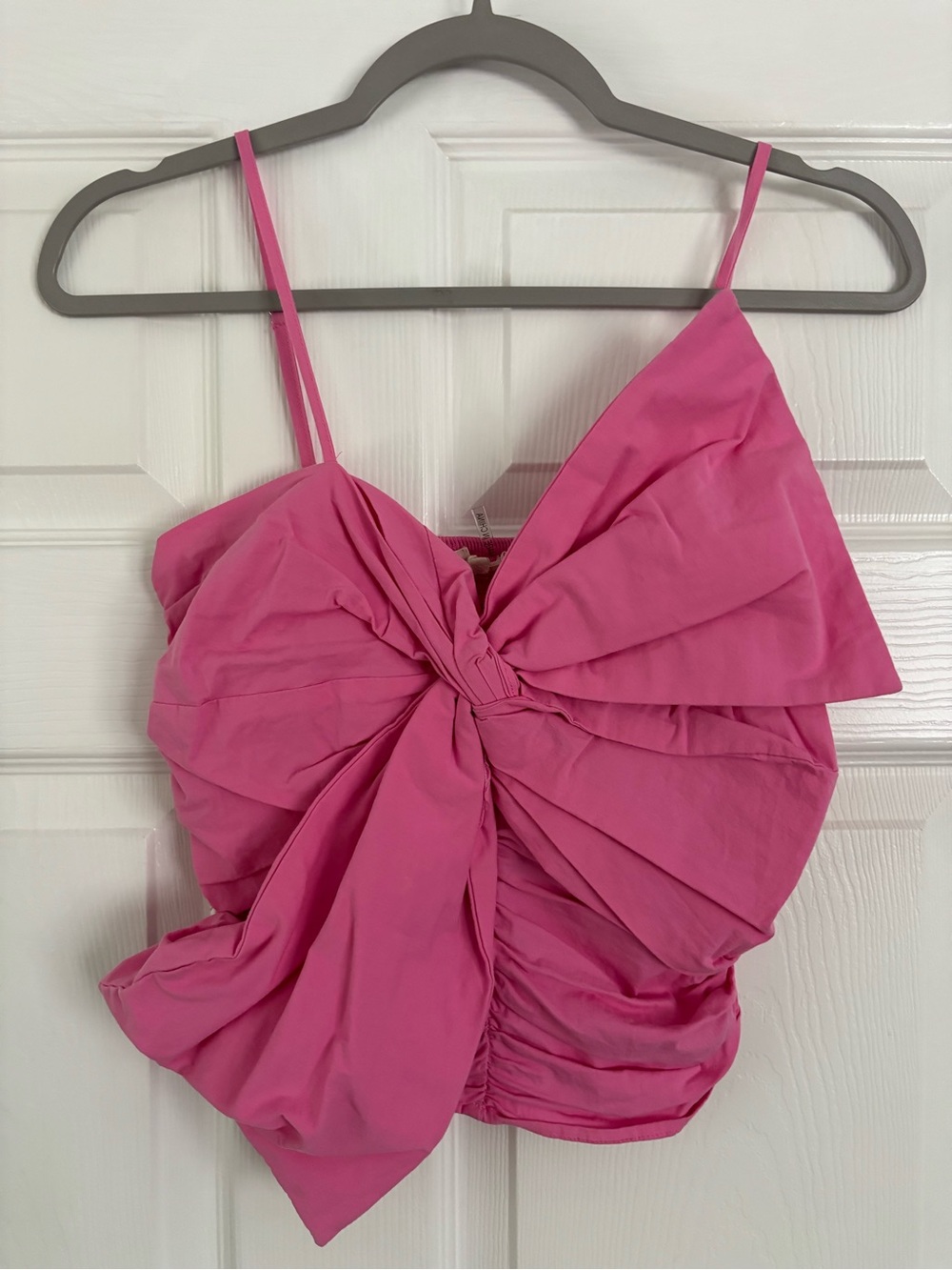 entro Hot Pink Bow-Front Spaghetti Strap Camisole